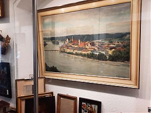 Karl Wähmann: Große Ansicht von Wasserburg am Inn - Antiquariat & Kunsthandel Steutzger
