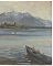 Zuschreibung : Heinrich Heidner (1876-1974): Fraueninsel im Chiemsee. - Ölstudie auf Pappe, nicht signiert. - Joseph Steutzger / Kunthandel Steutzger / Buch am Buchrain & Wasserburg am Inn
