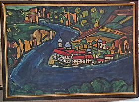 Lois Huber (Evenhausen) : Kloster Weltenburg. - Öl/Leinwand, 70 x 100 cm - Joseph Steutzger / Wasserburg am Inn & Buch am Buchrain