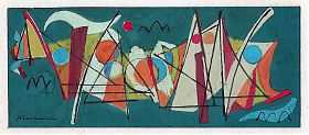 Adolf Kleemann (1904 Waldsassen - 1989 Starnberg) : FREUDE. - Gouache. - Joseph Steutzger / Antiquariat & Kunsthandel / Buch am Buchrain & Wasserburg am Inn 